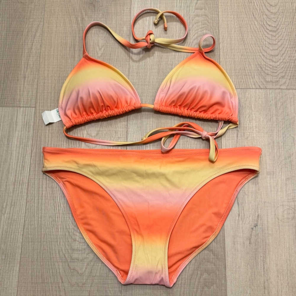 NWT Aerie Sunset Gradient Pink Orange Bikini